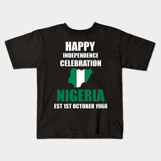 Independent Day Nigeria Kids T-Shirt by alzo